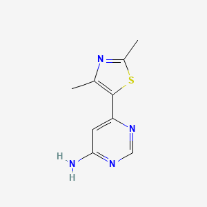 molecular formula C9H10N4S B1484107 6-(2,4-Dimethyl-1,3-thiazol-5-yl)pyrimidin-4-amine CAS No. 2091360-03-9