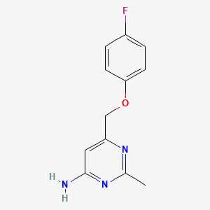 6-[(4-Fluorophenoxy)methyl]-2-methylpyrimidin-4-amine