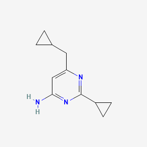 2-Cyclopropyl-6-(cyclopropylmethyl)pyrimidin-4-amine