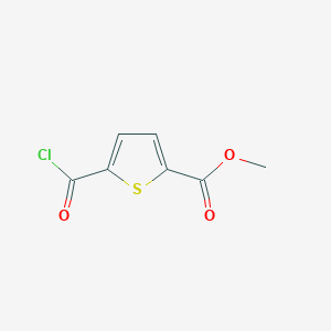 molecular formula C7H5ClO3S B148413 Methyl 5-(chlorocarbonyl)thiophene-2-carboxylate CAS No. 133380-41-3