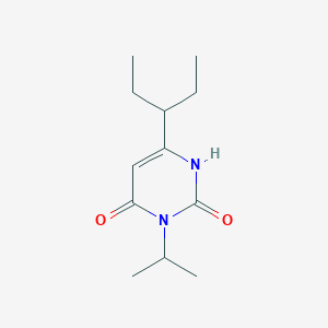 molecular formula C12H20N2O2 B1484162 6-(Pentan-3-yl)-3-(propan-2-yl)-1,2,3,4-tetrahydropyrimidine-2,4-dione CAS No. 2098036-92-9