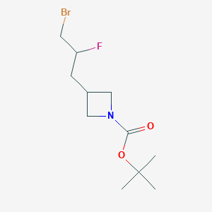 molecular formula C11H19BrFNO2 B1484169 Tert-butyl 3-(3-bromo-2-fluoropropyl)azetidine-1-carboxylate CAS No. 2098025-14-8