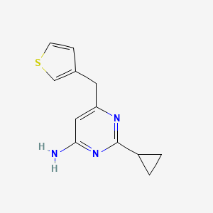 2-Cyclopropyl-6-[(thiophen-3-yl)methyl]pyrimidin-4-amine