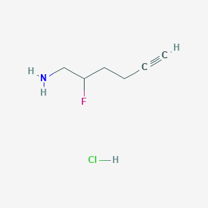 molecular formula C6H11ClFN B1484173 2-Fluorohex-5-yn-1-amine hydrochloride CAS No. 2098111-64-7