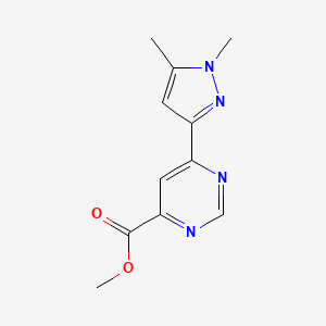 molecular formula C11H12N4O2 B1484181 methyl 6-(1,5-dimethyl-1H-pyrazol-3-yl)pyrimidine-4-carboxylate CAS No. 2098142-41-5