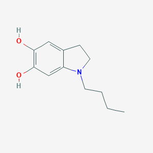 molecular formula C12H17NO2 B148420 1-Butylindoline-5,6-diol CAS No. 139721-22-5