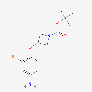 molecular formula C14H19BrN2O3 B1484217 Tert-butyl 3-(4-amino-2-bromophenoxy)azetidine-1-carboxylate CAS No. 2204051-75-0