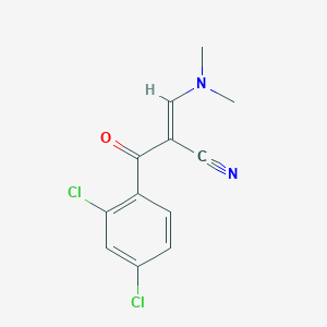 molecular formula C12H10Cl2N2O B148423 2-[(二甲氨基)亚甲基]-3-氧代-3-(2,4-二氯苯基)丙腈 CAS No. 138716-56-0