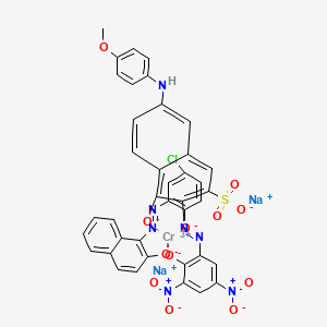 molecular formula C39H28ClCrN7Na2O12S+2 B1484255 Chromate(2-), [1-[(5-chloro-2-hydroxyphenyl)azo]-2-naphthalenolato(2-)][4-hydroxy-3-[(2-hydroxy-3,5-dinitrophenyl)azo]-7-[(4-methoxyphenyl)amino]-2-naphthalenesulfonato(3-)]-, disodium CAS No. 118685-33-9