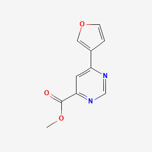 molecular formula C10H8N2O3 B1484263 Methyl 6-(furan-3-yl)pyrimidine-4-carboxylate CAS No. 2097998-37-1