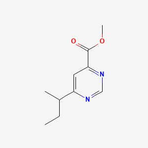 molecular formula C10H14N2O2 B1484265 Methyl 6-(butan-2-yl)pyrimidine-4-carboxylate CAS No. 2098076-31-2