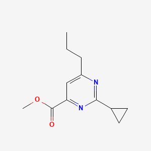molecular formula C12H16N2O2 B1484267 Methyl 2-cyclopropyl-6-propylpyrimidine-4-carboxylate CAS No. 2097974-44-0