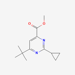 molecular formula C13H18N2O2 B1484268 Methyl 6-tert-butyl-2-cyclopropylpyrimidine-4-carboxylate CAS No. 2098038-05-0