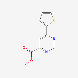 molecular formula C10H8N2O2S B1484305 Methyl 6-(thiophen-2-yl)pyrimidine-4-carboxylate CAS No. 2097998-58-6