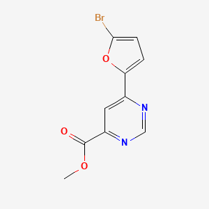 molecular formula C10H7BrN2O3 B1484318 Methyl 6-(5-bromofuran-2-yl)pyrimidine-4-carboxylate CAS No. 2092086-71-8