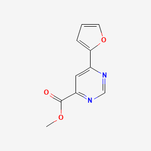 molecular formula C10H8N2O3 B1484334 Methyl 6-(furan-2-yl)pyrimidine-4-carboxylate CAS No. 2097957-75-8