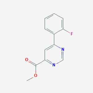 molecular formula C12H9FN2O2 B1484346 Methyl 6-(2-fluorophenyl)pyrimidine-4-carboxylate CAS No. 2097957-67-8
