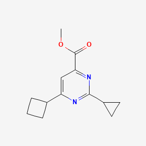 molecular formula C13H16N2O2 B1484365 Methyl 6-cyclobutyl-2-cyclopropylpyrimidine-4-carboxylate CAS No. 2098076-67-4