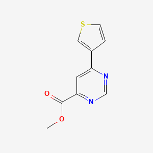 molecular formula C10H8N2O2S B1484367 Methyl 6-(thiophen-3-yl)pyrimidine-4-carboxylate CAS No. 2097998-57-5