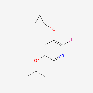 molecular formula C11H14FNO2 B14843896 3-Cyclopropoxy-2-fluoro-5-isopropoxypyridine 