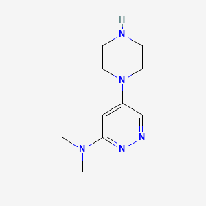 molecular formula C10H17N5 B1484397 N,N-dimethyl-5-(piperazin-1-yl)pyridazin-3-amine CAS No. 1824317-32-9