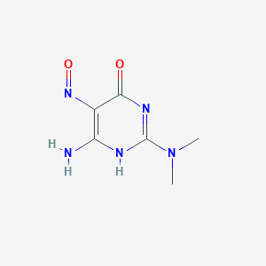 molecular formula C6H9N5O2 B014844 6-氨基-2-(二甲氨基)-5-亚硝基-4-嘧啶醇 CAS No. 70700-44-6