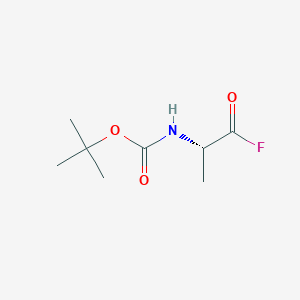 molecular formula C8H14FNO3 B148440 Carbamic acid, [(1S)-2-fluoro-1-methyl-2-oxoethyl]-, 1,1-dimethylethyl ester CAS No. 133039-96-0