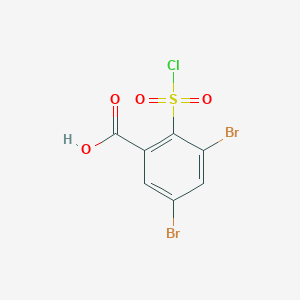 3,5-Dibromo-2-(chlorosulfonyl)benzoic acid