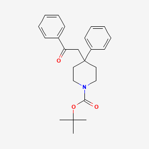 tert-Butyl 4-(2-oxo-2-phenylethyl)-4-phenyl-1-piperidinecarboxylate