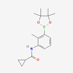 molecular formula C17H24BNO3 B1484446 N-(2-Methyl-3-(4,4,5,5-tetramethyl-1,3,2-dioxaborolan-2-yl)phenyl)cyclopropanecarboxamide CAS No. 1231892-79-7