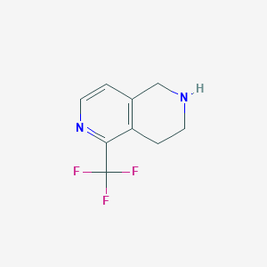 molecular formula C9H9F3N2 B14844599 5-(Trifluoromethyl)-1,2,3,4-tetrahydro-2,6-naphthyridine 