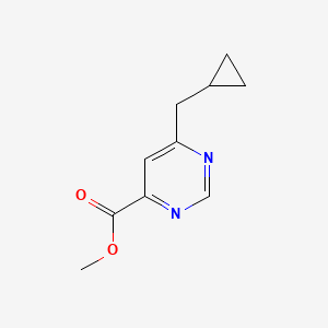 molecular formula C10H12N2O2 B1484464 Methyl 6-(cyclopropylmethyl)pyrimidine-4-carboxylate CAS No. 2098076-12-9