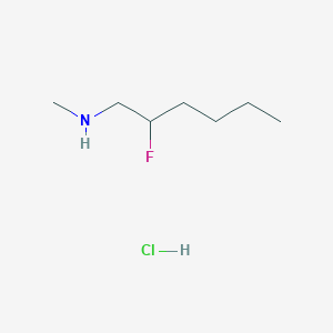 molecular formula C7H17ClFN B1484501 (2-Fluorohexyl)(methyl)amine hydrochloride CAS No. 2098051-69-3