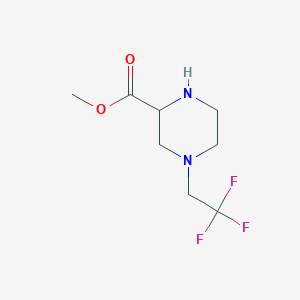 B1484519 4-(2,2,2-Trifluoroethyl)-piperazine-2-carboxylic acid methyl ester CAS No. 1496569-58-4