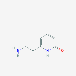 molecular formula C8H12N2O B14845317 6-(2-Aminoethyl)-4-methylpyridin-2-OL 