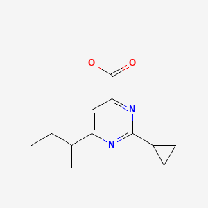 molecular formula C13H18N2O2 B1484566 Methyl 6-(butan-2-yl)-2-cyclopropylpyrimidine-4-carboxylate CAS No. 2098076-66-3