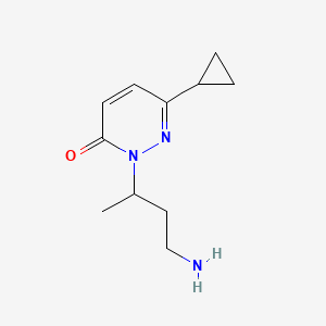 molecular formula C11H17N3O B1484572 2-(4-Aminobutan-2-yl)-6-cyclopropyl-2,3-dihydropyridazin-3-one CAS No. 2098079-98-0