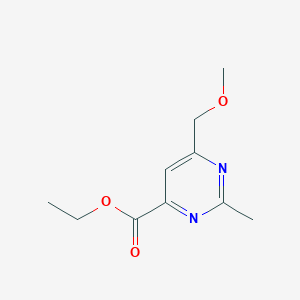 molecular formula C10H14N2O3 B1484602 Ethyl 6-(methoxymethyl)-2-methylpyrimidine-4-carboxylate CAS No. 2098143-12-3