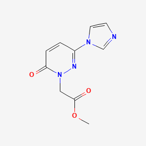 molecular formula C10H10N4O3 B1484614 methyl 2-[3-(1H-imidazol-1-yl)-6-oxo-1,6-dihydropyridazin-1-yl]acetate CAS No. 2097958-34-2