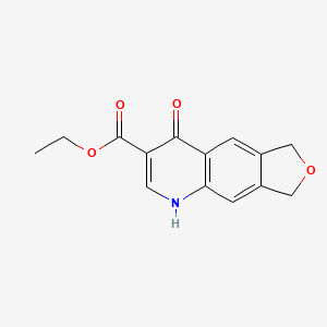 molecular formula C14H13NO4 B1484637 Ethyl 4-oxo-1,4,6,8-tetrahydrofuro[3,4-g]quinoline-3-carboxylate CAS No. 122234-45-1