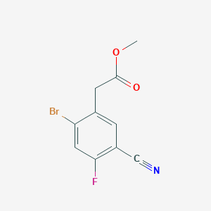 molecular formula C10H7BrFNO2 B1484663 Methyl 2-bromo-5-cyano-4-fluorophenylacetate CAS No. 1805188-73-1