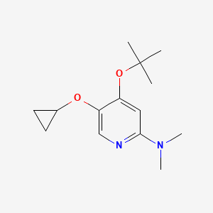 molecular formula C14H22N2O2 B14846637 4-Tert-butoxy-5-cyclopropoxy-N,N-dimethylpyridin-2-amine 