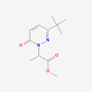 molecular formula C12H18N2O3 B1484696 Methyl 2-(3-tert-butyl-6-oxo-1,6-dihydropyridazin-1-yl)propanoate CAS No. 2098105-91-8