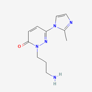 2-(3-aminopropyl)-6-(2-methyl-1H-imidazol-1-yl)-2,3-dihydropyridazin-3-one