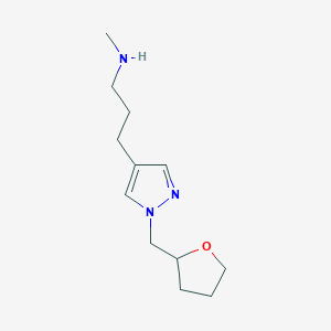 methyl(3-{1-[(oxolan-2-yl)methyl]-1H-pyrazol-4-yl}propyl)amine