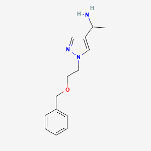 1-{1-[2-(benzyloxy)ethyl]-1H-pyrazol-4-yl}ethan-1-amine