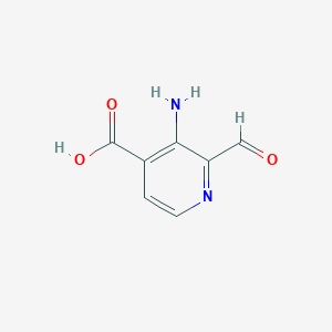 molecular formula C7H6N2O3 B14847098 3-Amino-2-formylisonicotinic acid 