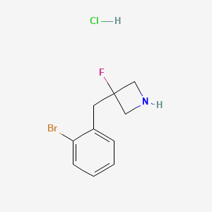 3-[(2-Bromophenyl)methyl]-3-fluoroazetidine hydrochloride