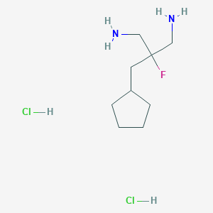 2-(Aminomethyl)-3-cyclopentyl-2-fluoropropan-1-amine dihydrochloride