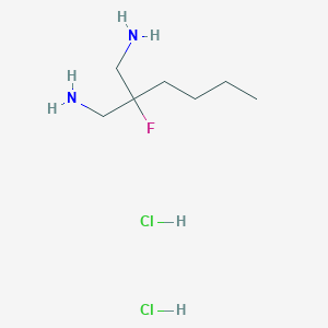 2-(Aminomethyl)-2-fluorohexan-1-amine dihydrochloride